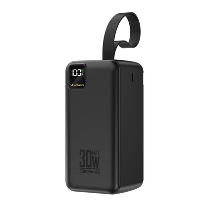 Powerbank Wozinsky W8-B 50000mAh 30W 2xUSB-A and 1xUSB-C and USB micro with flashlight - black_1