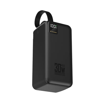 Powerbank Wozinsky W8-B 50000mAh 30W 2xUSB-A and 1xUSB-C and USB micro with flashlight - black_2