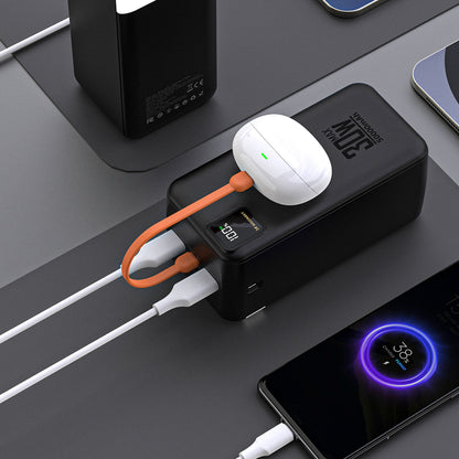 Powerbank Wozinsky W8-B 50000mAh 30W 2xUSB-A and 1xUSB-C and USB micro with flashlight - black_4
