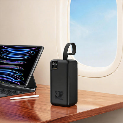 Powerbank Wozinsky W8-B 50000mAh 30W 2xUSB-A and 1xUSB-C and USB micro with flashlight - black_7