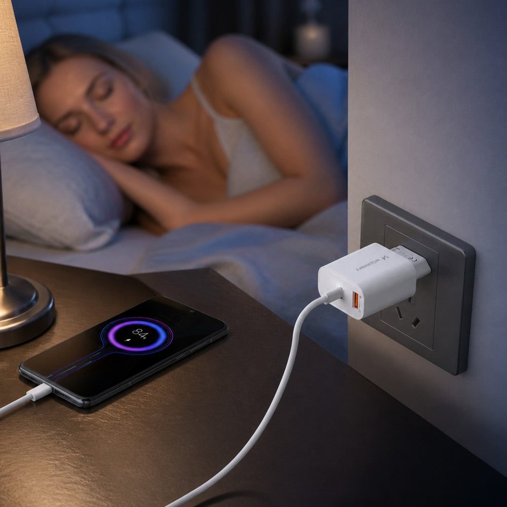 Wozinsky WLS-20W 20W USB-A USB-C Wall Charger with 1m USB-C - USB-C Cable - White_12