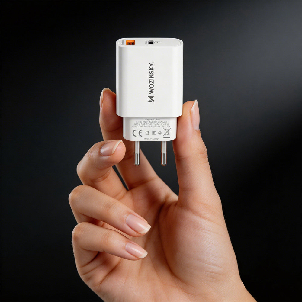 Wozinsky WLS-20W 20W USB-A USB-C Wall Charger with 1m USB-C - USB-C Cable - White_6