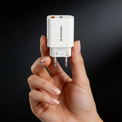 Wozinsky WLS-20W 20W USB-A USB-C Wall Charger with 1m USB-C - USB-C Cable - White_6