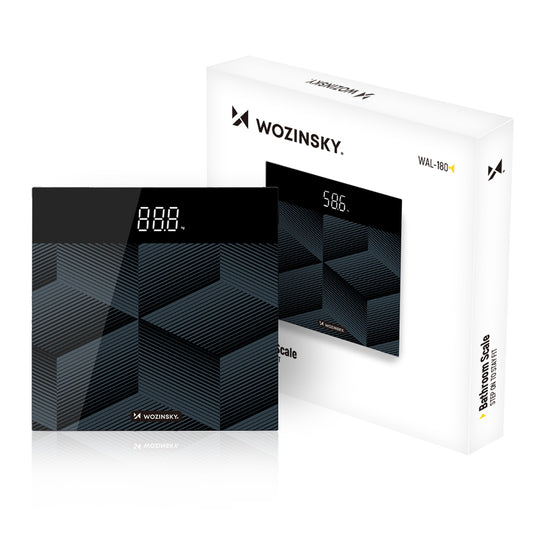 Wozinsky WAL-180 Bathroom Scale up to 180 kg Accurate - Black_0