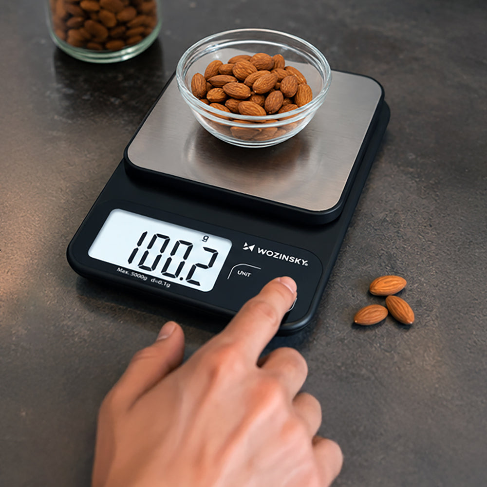 Wozinsky WAK-2252 kitchen scale accurate with large LCD display up to 5 kg - black_4