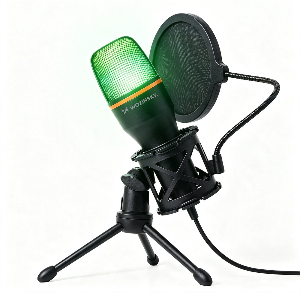 Wozinsky Studio Gaming USB Computer Microphone with RGB Stand - Black_2