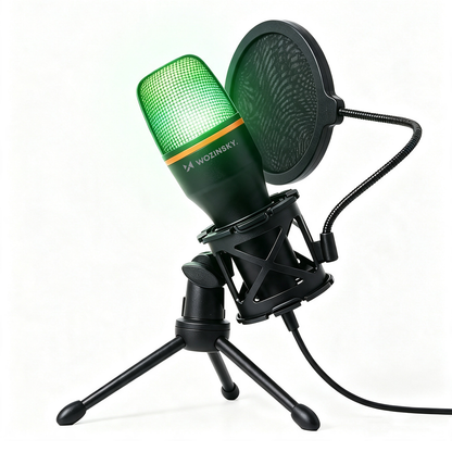 Wozinsky Studio Gaming USB Computer Microphone with RGB Stand - Black_2