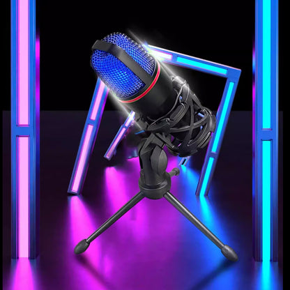 Wozinsky Studio Gaming USB Computer Microphone with RGB Stand - Black_5