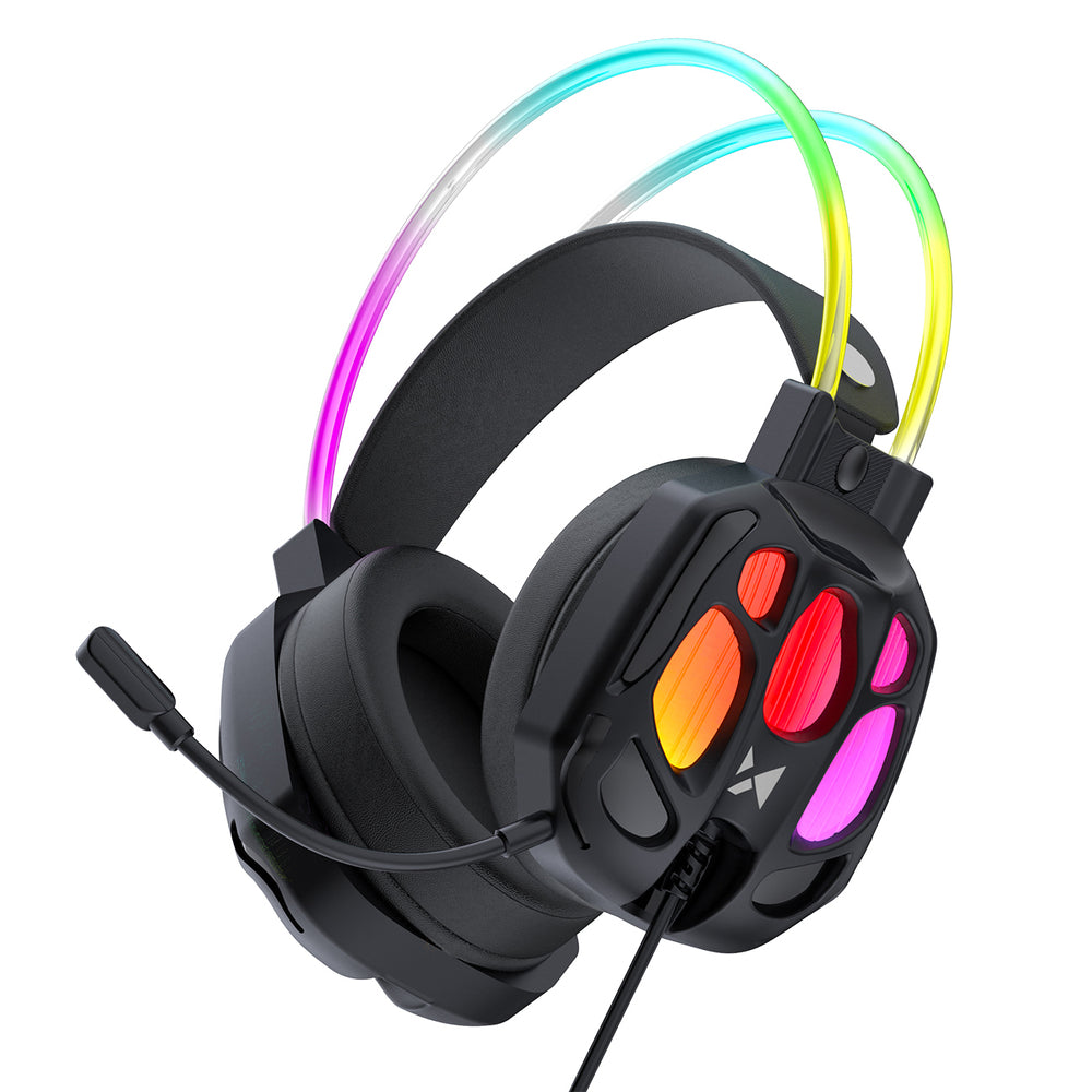 Wozinsky WSG-1118 Wired Gaming Headphones with Microphone and RGB Backlight - Black_1
