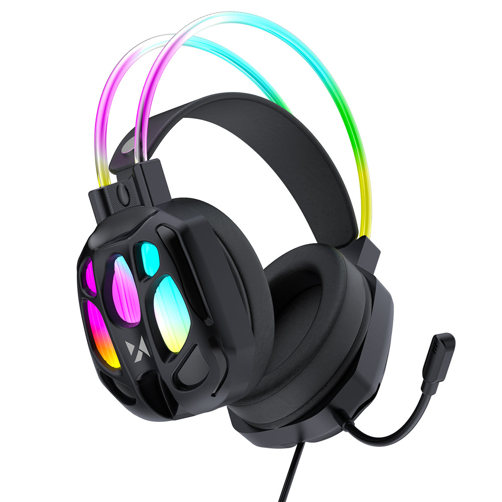 Wozinsky WSG-1118 Wired Gaming Headphones with Microphone and RGB Backlight - Black_0