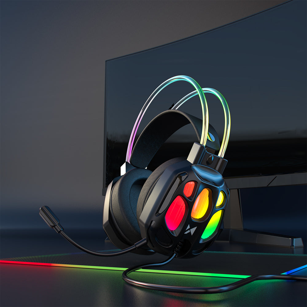 Wozinsky WSG-1118 Wired Gaming Headphones with Microphone and RGB Backlight - Black_6