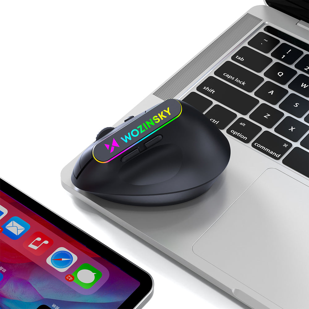 Wozinsky WMG-1164 Wireless Vertical Ergonomic Gaming Mouse 3600 DPI with RGB Backlight - Black_10