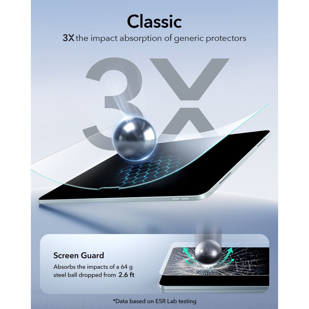ESR Paper Feel Tempered Glass for iPad Air 13" (2024/2025/2026)_5