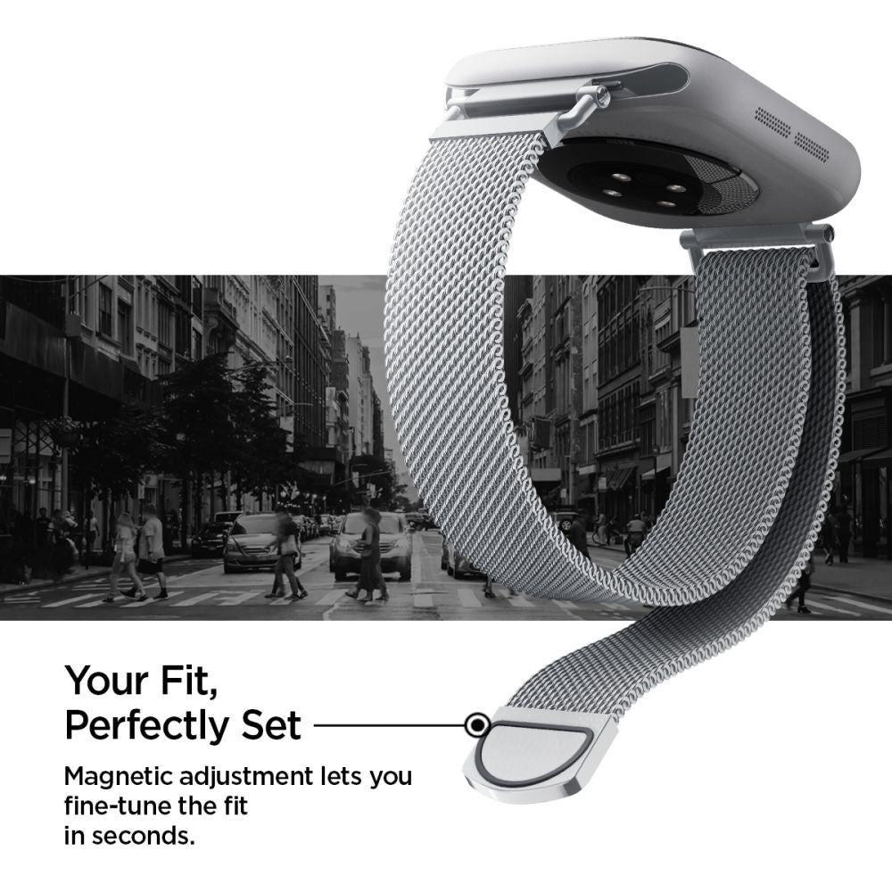Spigen WBM4 Strap for Apple Watch (40 / 41 / 42 mm) - Silver_7