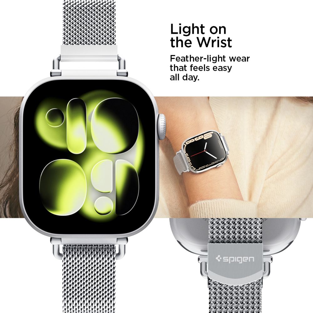Spigen WBM4 Strap for Apple Watch (40 / 41 / 42 mm) - Silver_8