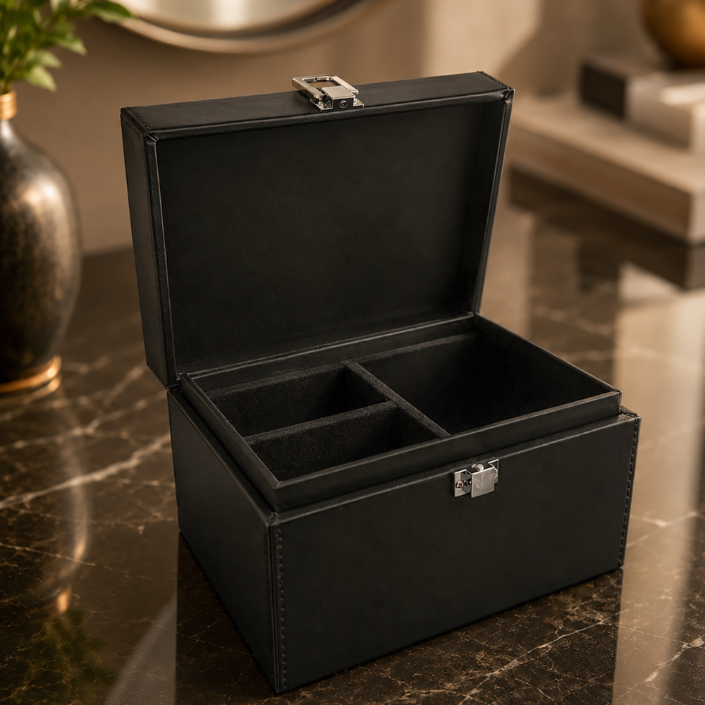 Wozinsky WPB-R16 RFID Blocking Box for Keyless Keys with Compartments 16x12x9 cm - Black_1