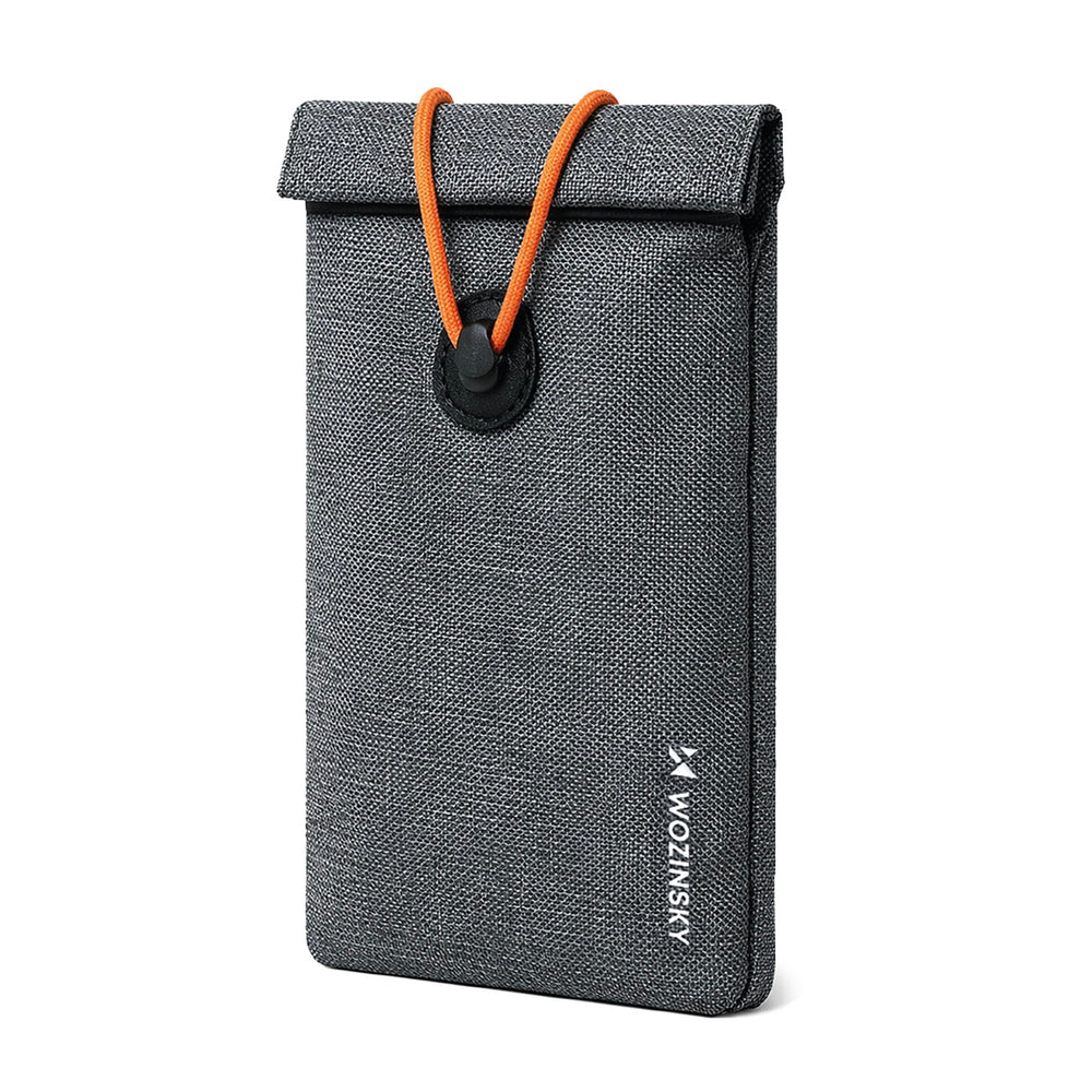 Wozinsky WPB-R12 RFID Blocking Phone Case with Flap and String 21.5x12 cm - Gray_0
