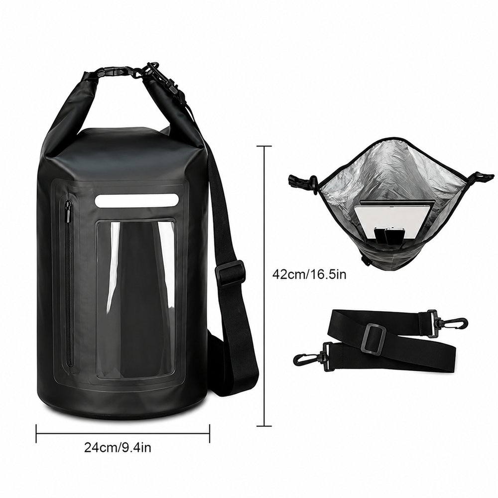WNA-15L waterproof bag for a 15 l sup kayak with an RFID blocking divider - black_2