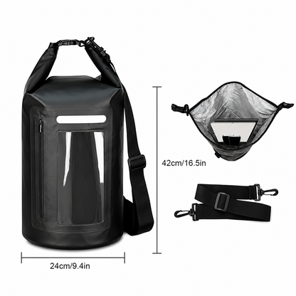 WNA-15L waterproof bag for a 15 l sup kayak with an RFID blocking divider - black_2