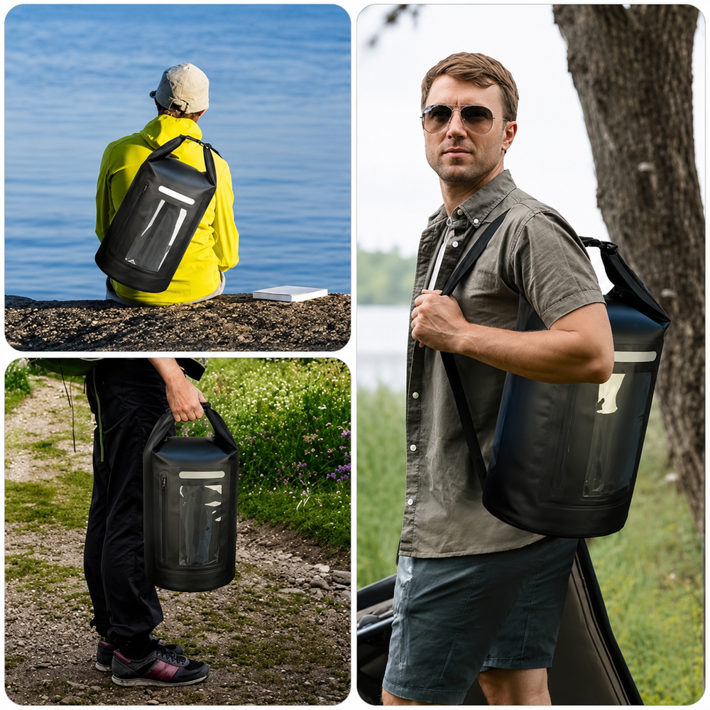 WNA-15L waterproof bag for a 15 l sup kayak with an RFID blocking divider - black_4