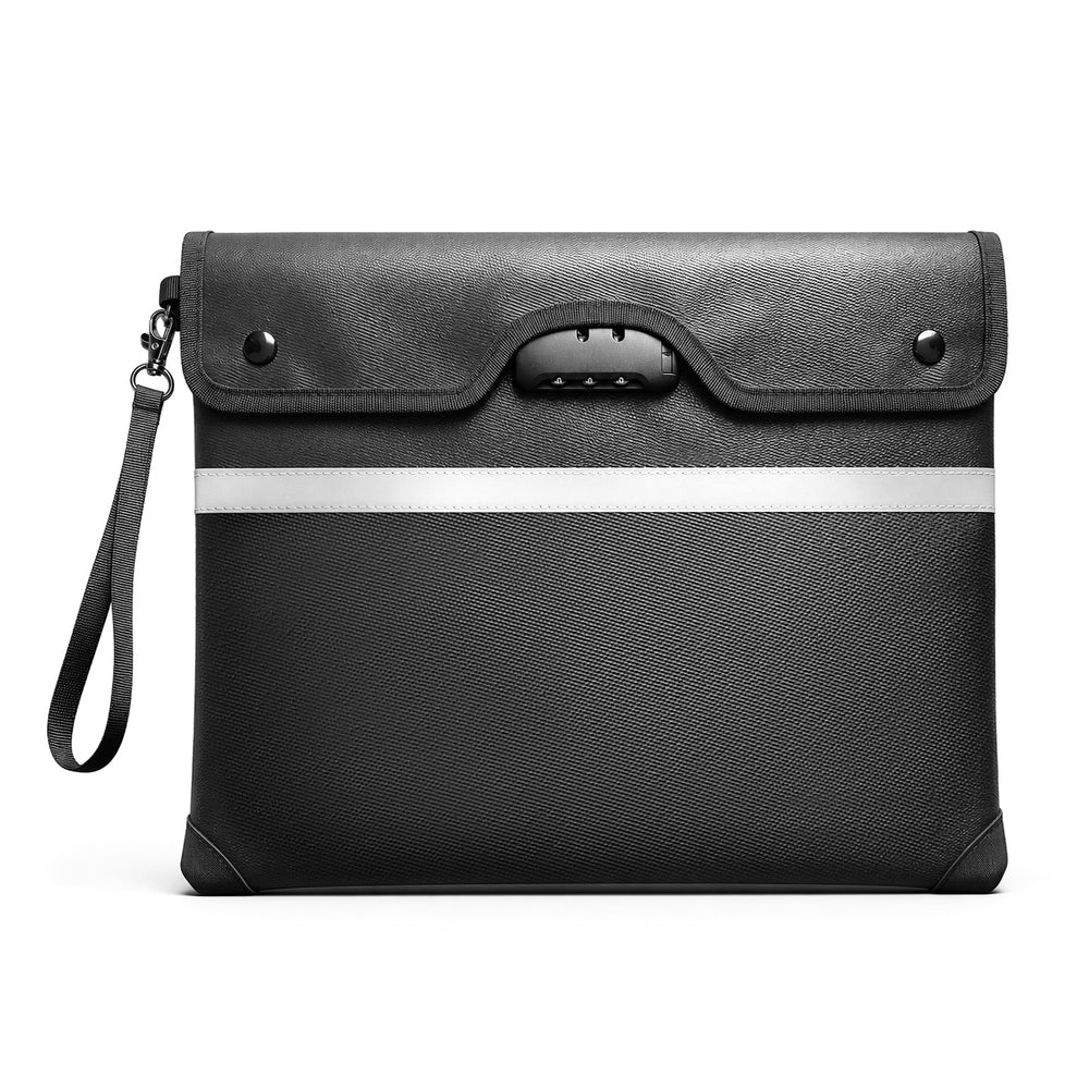 OTN-38 RFID Fireproof Document Bag with Combination Lock 37.5 x 29.5 cm - Black_0