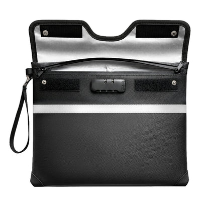 OTN-38 RFID Fireproof Document Bag with Combination Lock 37.5 x 29.5 cm - Black_1