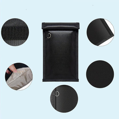 Fireproof RFID Phone Case OTN-27 with Signal Blocker 27x12.3 cm - Black_2