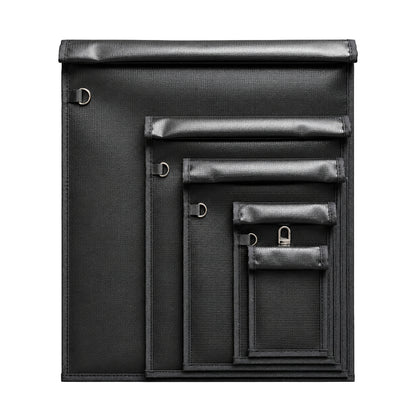Set of 5 Fireproof OTN-5 RFID Signal Blocking Bags - Black_0