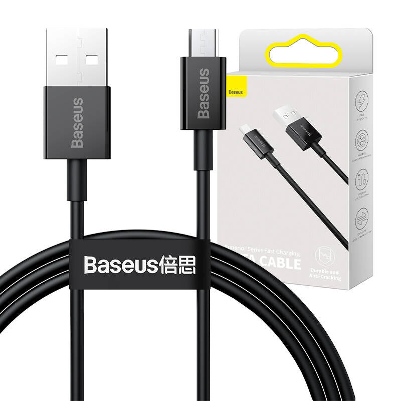 Baseus Superior Series Cable USB to micro USB, 2A, 1m (black)_0