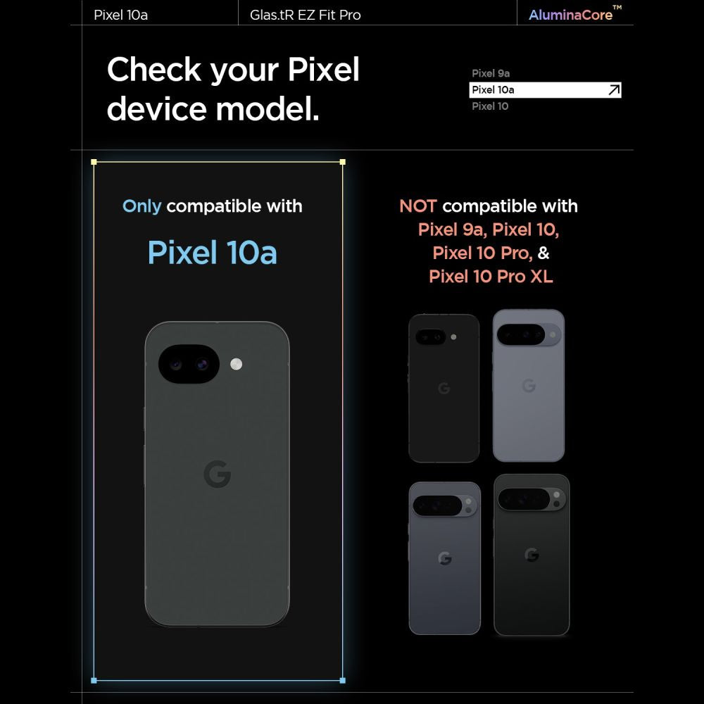 Spigen Glas.tR EZ Fit Pro 2-Pack Tempered Glass Screen Protector for Google Pixel 10A_5