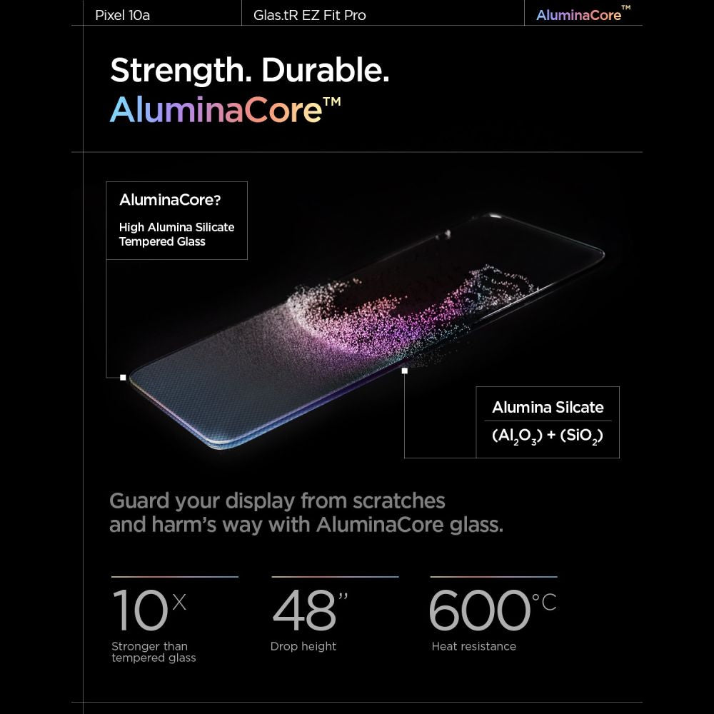 Spigen Glas.tR EZ Fit Pro 2-Pack Tempered Glass Screen Protector for Google Pixel 10A_7