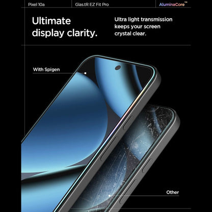 Spigen Glas.tR EZ Fit Pro 2-Pack Tempered Glass Screen Protector for Google Pixel 10A_8