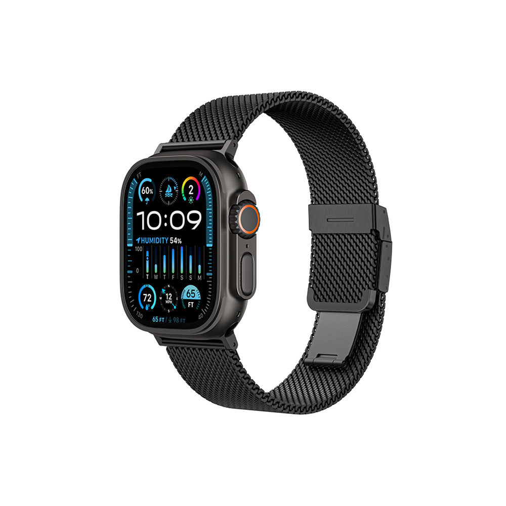 AmazingThing Titan Premium Metal Band for AppleWatch 38/40/41/42/44/45/46/49 mm - Black_0