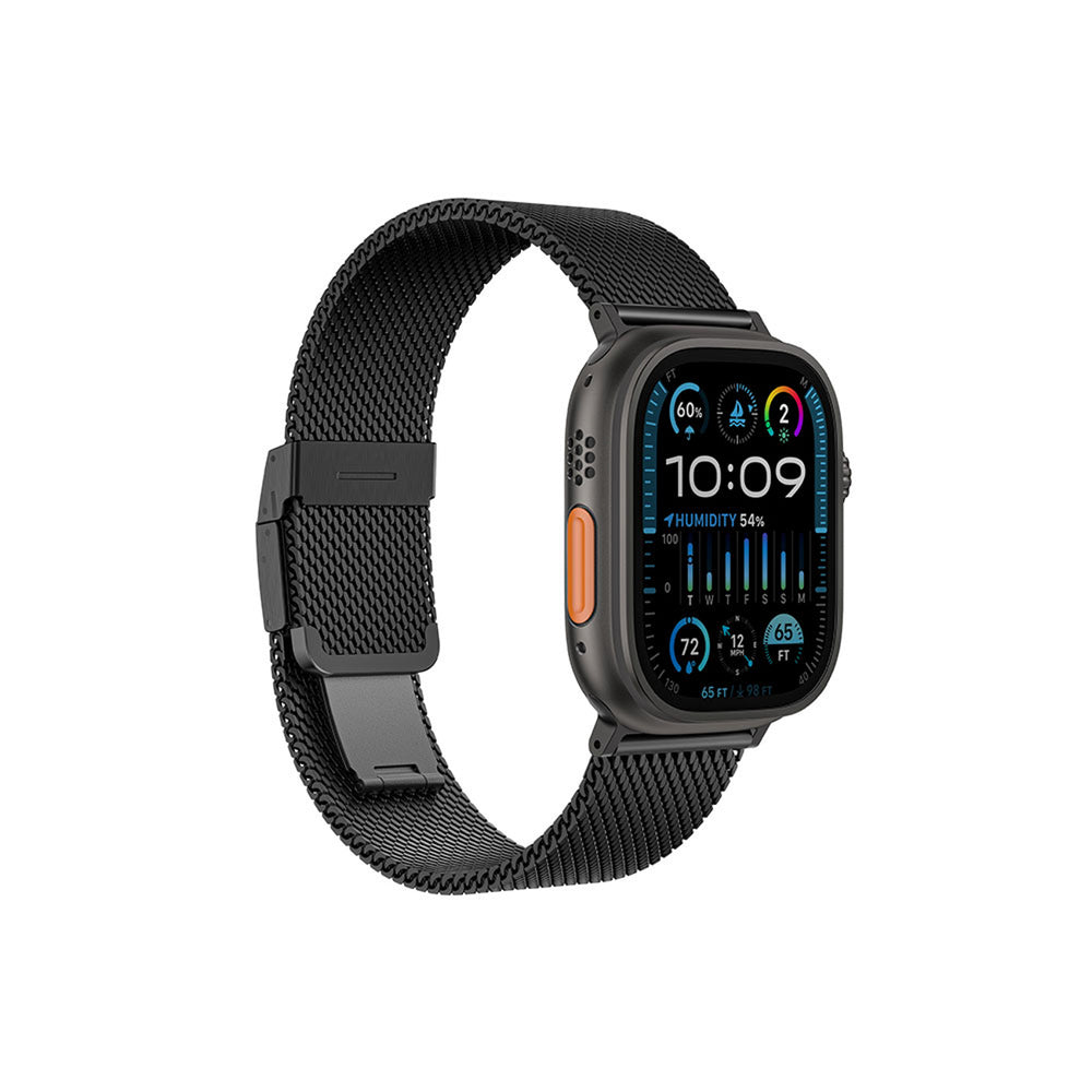 AmazingThing Titan Premium Metal Band for AppleWatch 38/40/41/42/44/45/46/49 mm - Black_1