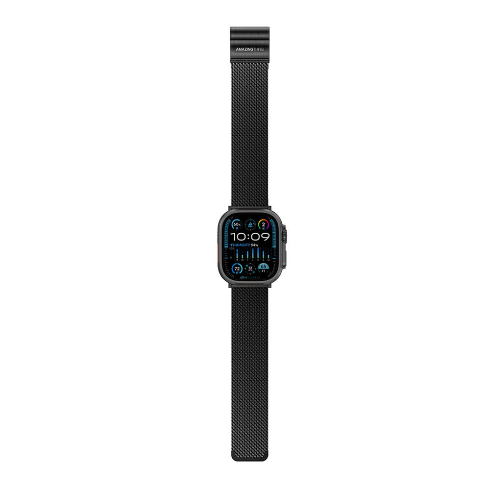 AmazingThing Titan Premium Metal Band for AppleWatch 38/40/41/42/44/45/46/49 mm - Black_2