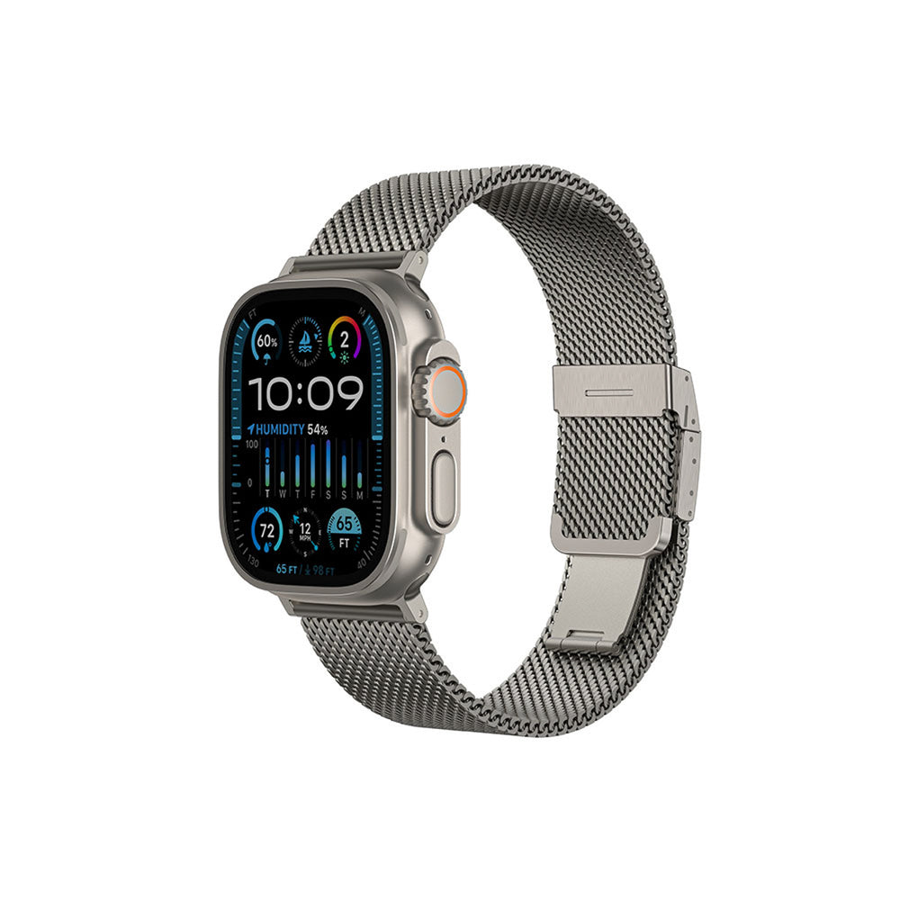 AmazingThing Titan Premium Metal Band for AppleWatch 38/40/41/42/44/45/46/49 mm - Silver_0