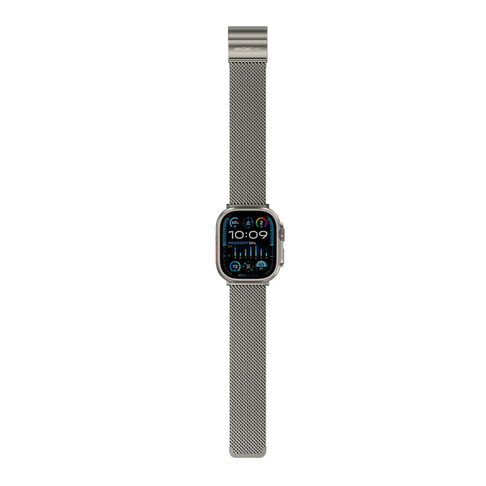 AmazingThing Titan Premium Metal Band for AppleWatch 38/40/41/42/44/45/46/49 mm - Silver_2