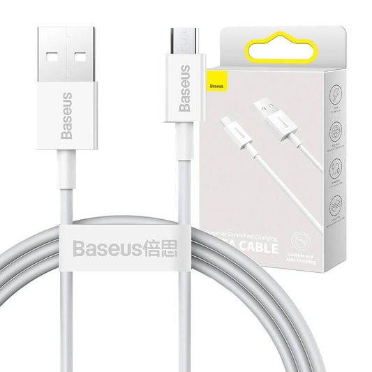 Baseus Superior Series Cable USB to micro USB, 2A, 1m (white)_0