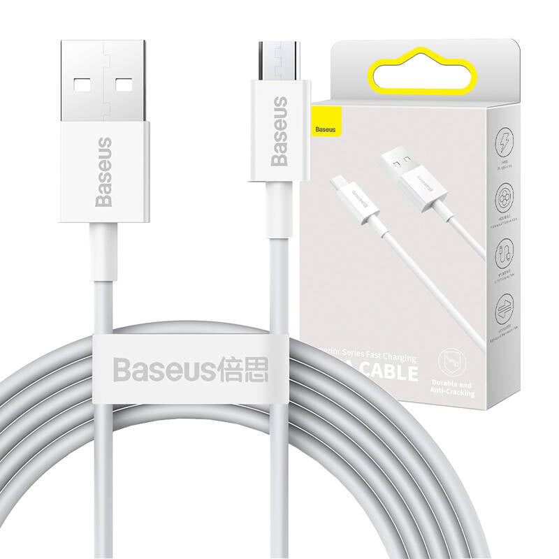Baseus Superior Series Cable USB to micro USB, 2A, 2m (white)_0