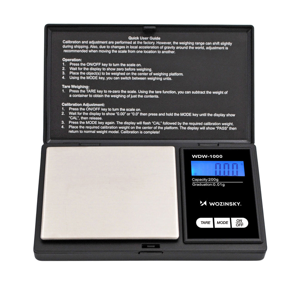 Wozinsky WDW-1000 Jewelry Scale 200g 0.01g Precision Illuminated - Black_1