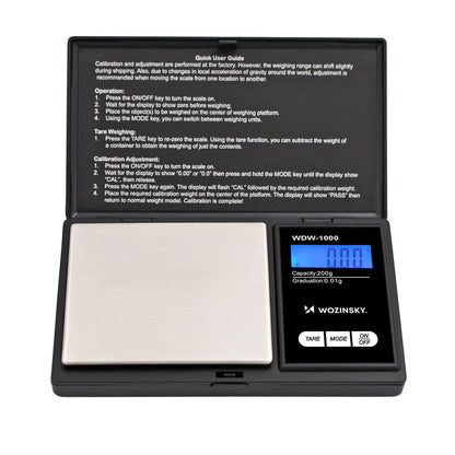 Wozinsky WDW-1000 Jewelry Scale 200g 0.01g Precision Illuminated - Black_1