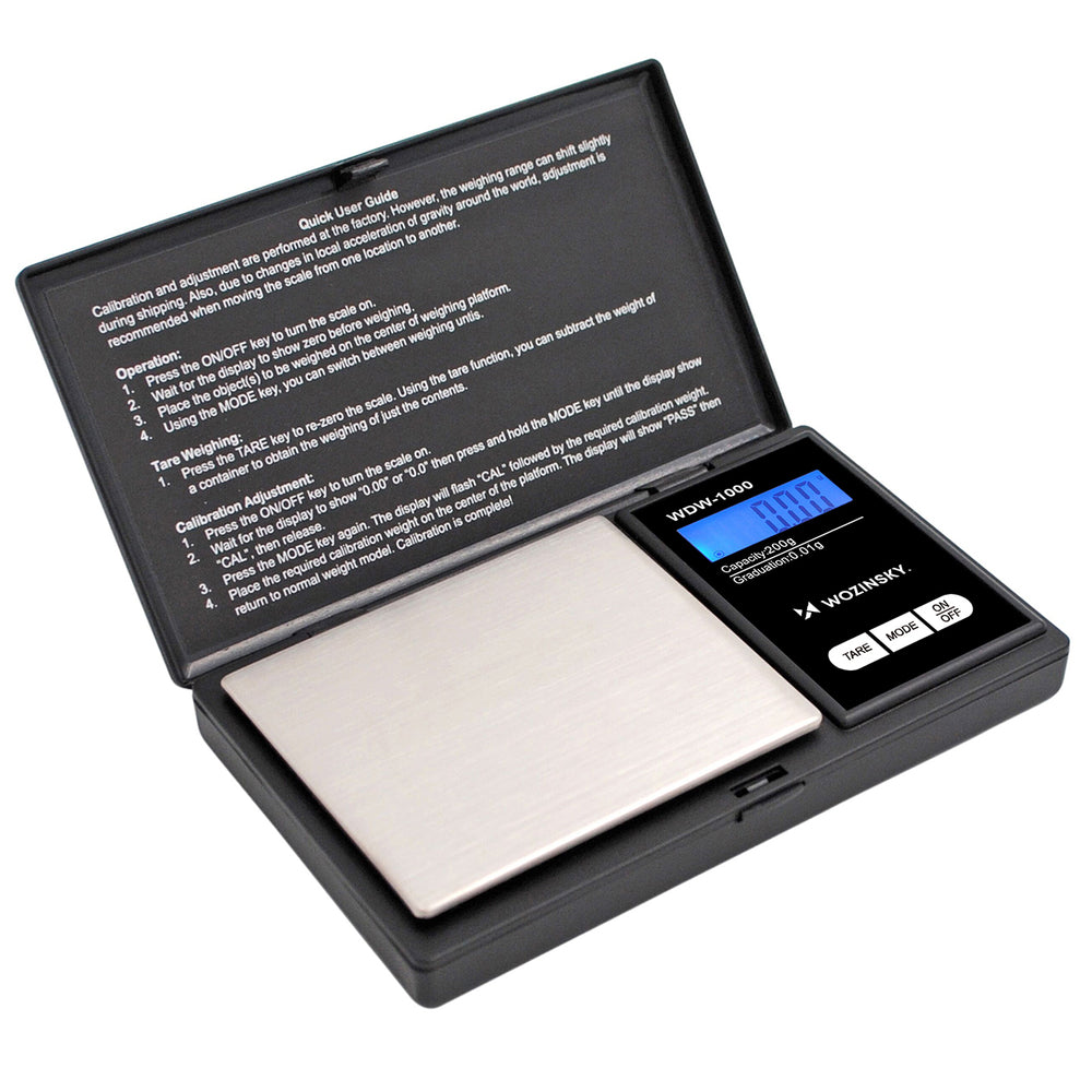 Wozinsky WDW-1000 Jewelry Scale 200g 0.01g Precision Illuminated - Black_2