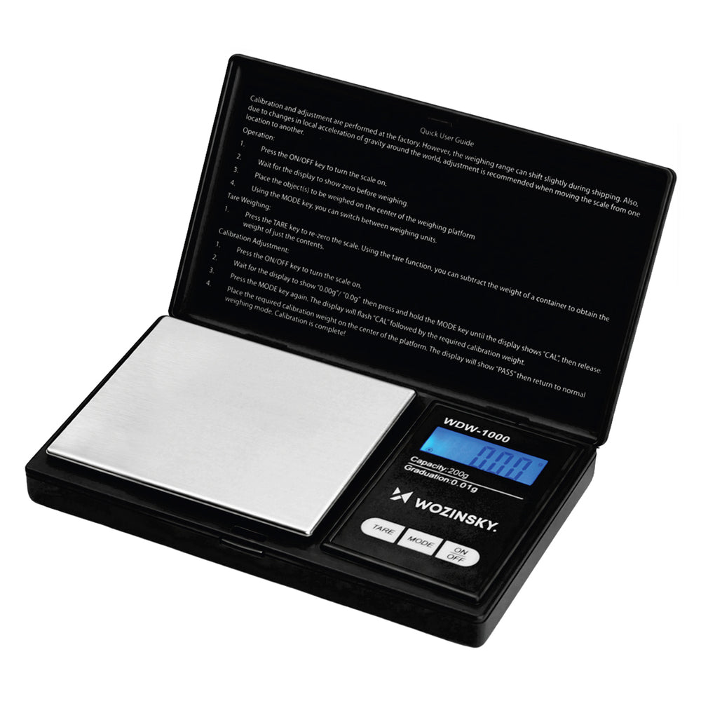 Wozinsky WDW-1000 Jewelry Scale 200g 0.01g Precision Illuminated - Black_0
