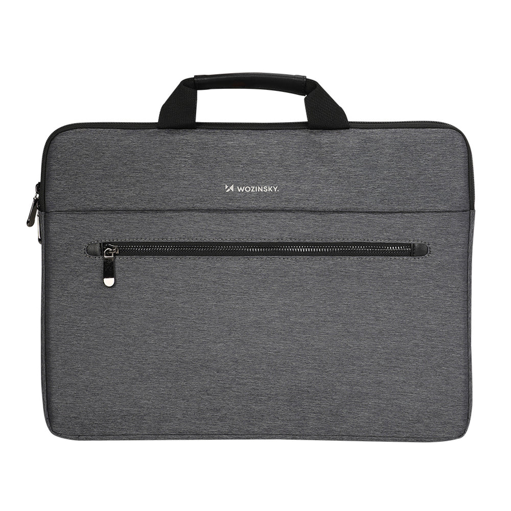 Wozinsky WTL-15 15.6" Laptop Bag with Handle and Metal Zipper - Gray_0