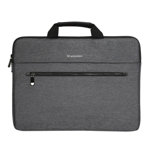 Wozinsky WTL-15 15.6" Laptop Bag with Handle and Metal Zipper - Gray_0