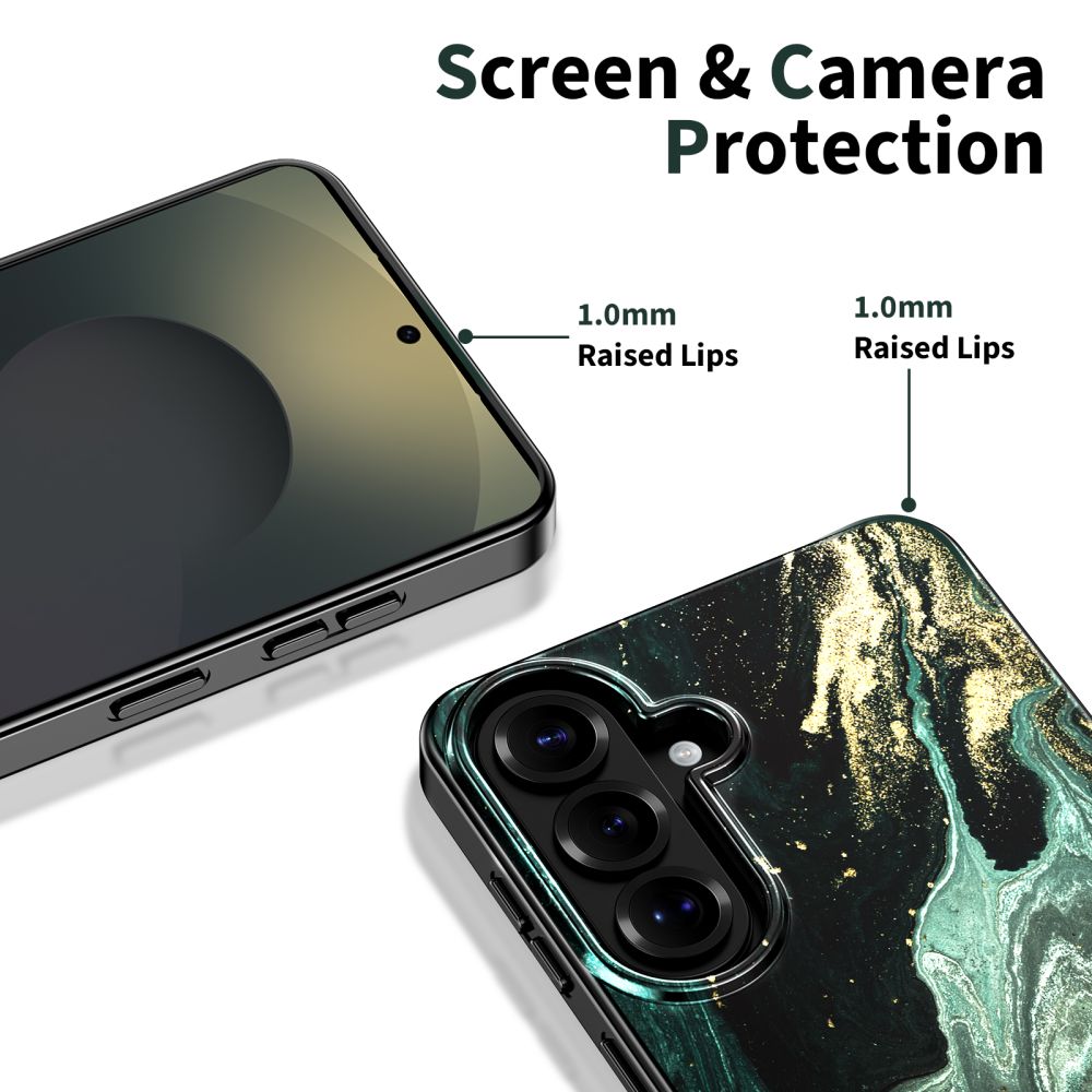 Tech-Protect Lamano MagSafe Case for Samsung Galaxy S26 - Black and Green_2