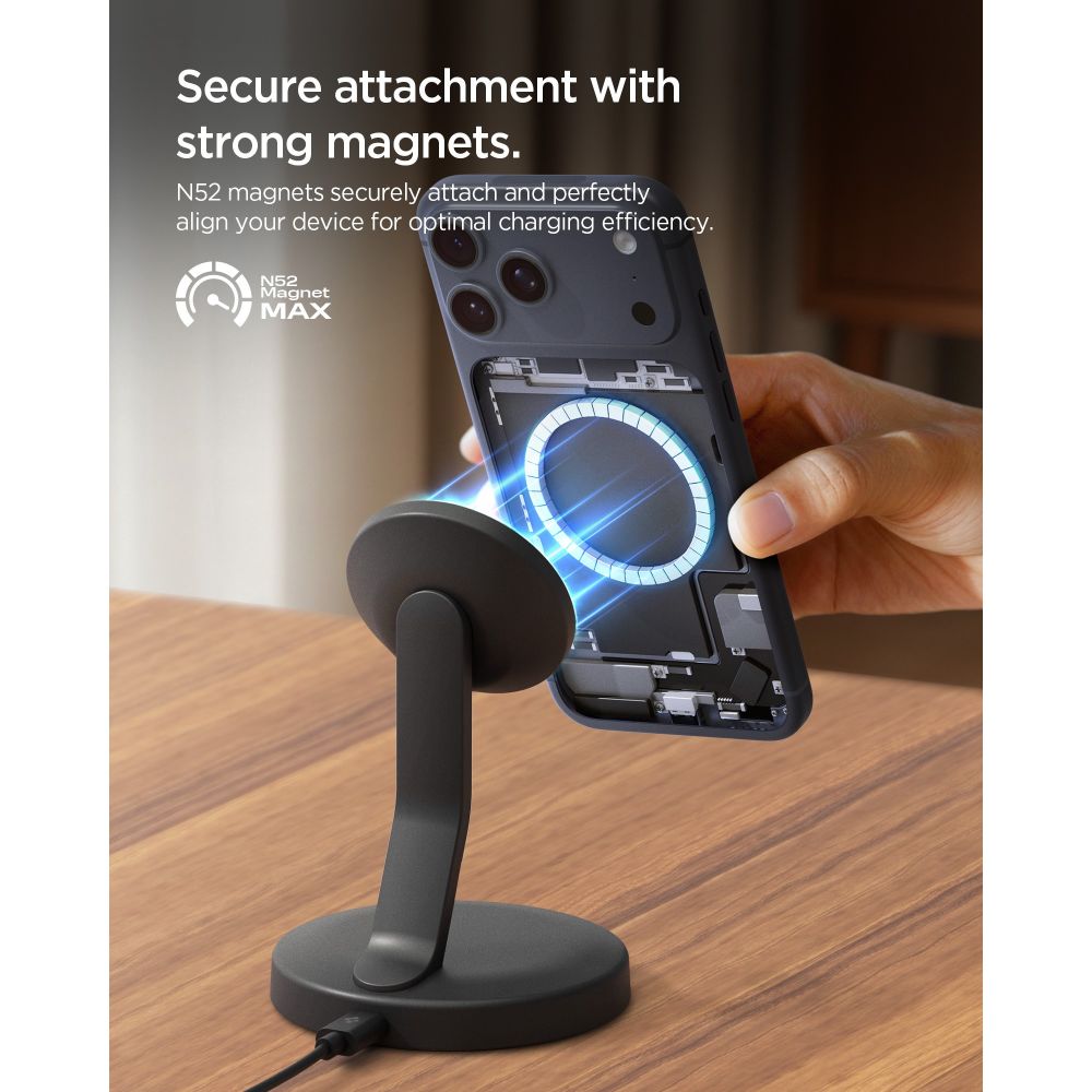 Spigen EF151MS Essential MagSafe 15W Wireless Charger - Black_2