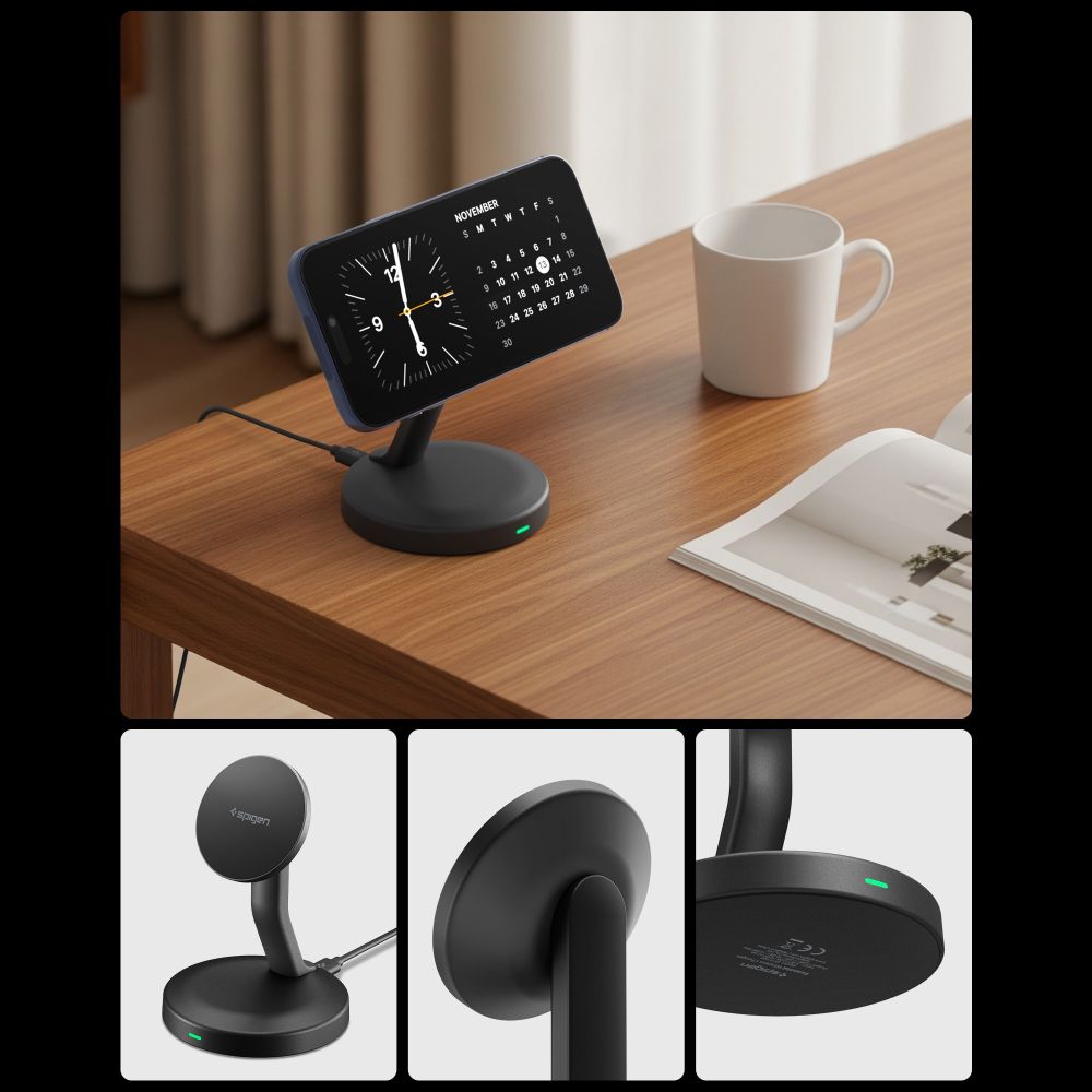Spigen EF151MS Essential MagSafe 15W Wireless Charger - Black_3