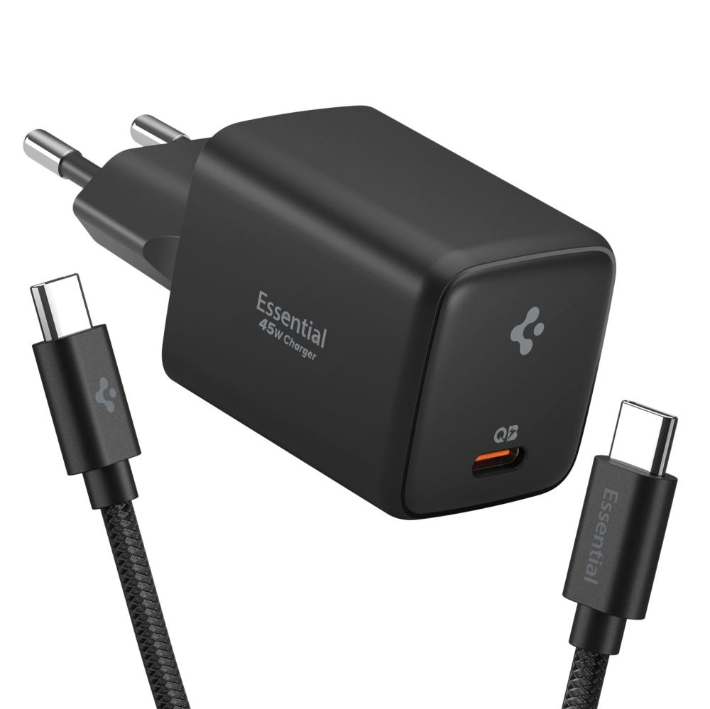 Spigen EE451EU Essential USB-C 45W Wall Charger - Black_0