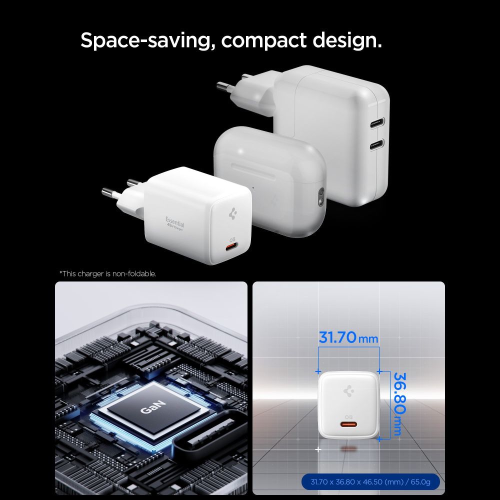 Spigen EE451EU Essential USB-C 45W Wall Charger - White_2